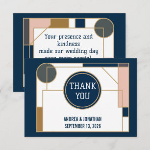 Editable Art Deco Wedding Invitation with Photo