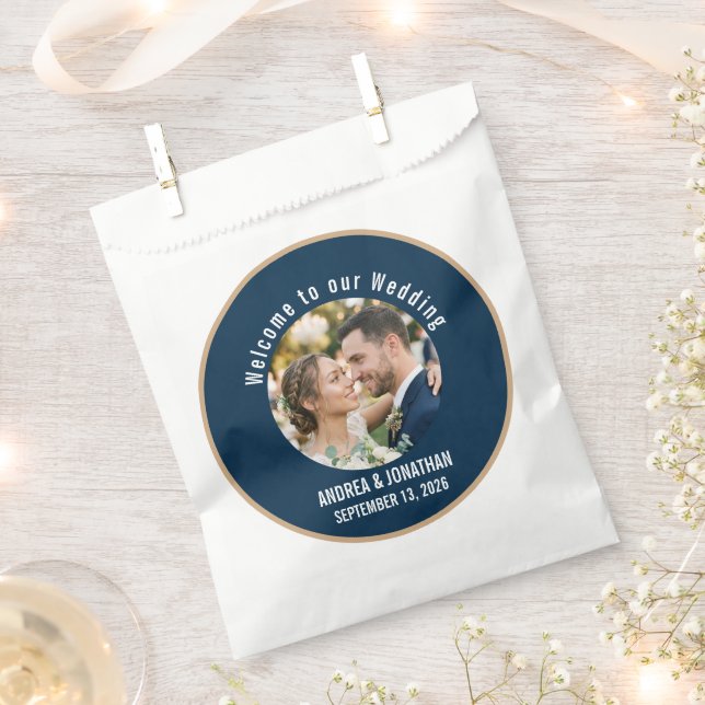 Editable Art Deco Wedding Invitation with Photo Favour Bag (Clipped)