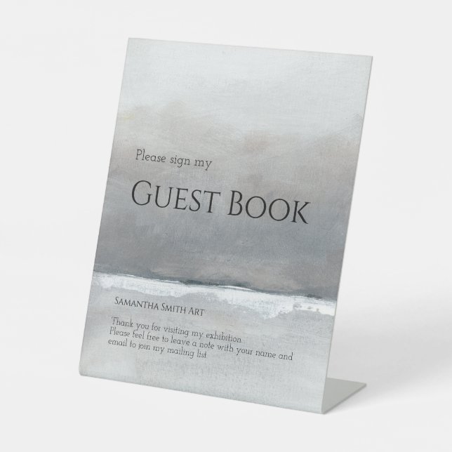 Editable Art Exhibition Guest Book Sign (Front)