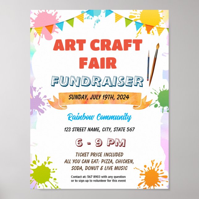 Editable Art Painting event flyer Poster (Front)