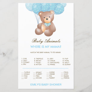 Editable Baby Animal Match, Where is Mama w Answer