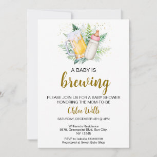 Editable Baby brasse Baby shower Invitation