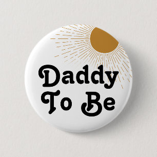 Editable Baby Shower Daddy To Be 2 Inch Round Button