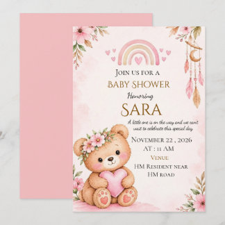 Editable Baby Shower Invitation Template