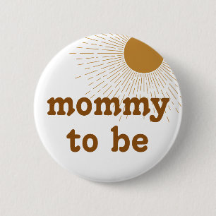 Editable Baby Shower Mom To Be 2 Inch Round Button