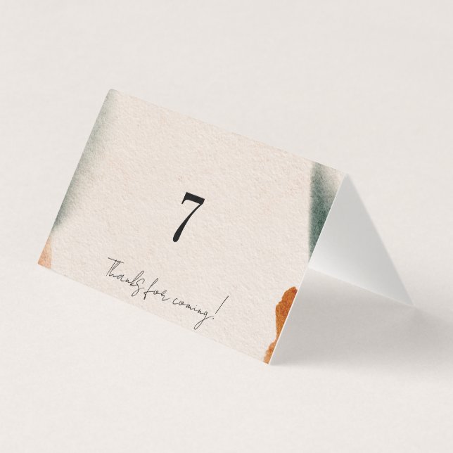 Editable Baby Shower Table Numbers | Minimalist Pa (Back)