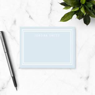 EDITABLE BACKGROUND COLOR with Double White Border Post-it Notes