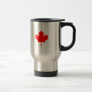 Editable Background Colour, Canada Flag Souvenir Travel Mug