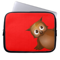 Editable Background Colour - Cute Brown Owl