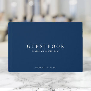 Editable Background Colour Modern Classic Wedding Guest Book