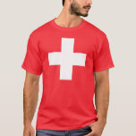 Editable background Colour, The Flag of T-Shirt<br><div class="desc">The flag of Switzerland is great gift for those who love Switzerland or those who have a Swiss heritage. The Swiss flag of the Swiss Confederation known as Switzerland in English, Schweiz in German, Suisse in French and Svizzera in Italian. This design is also available on many other souvenirs for...</div>