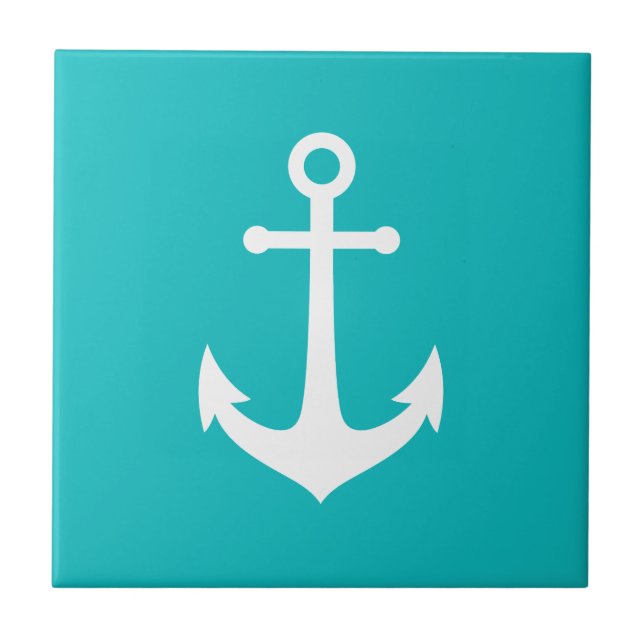 Editable Background Colour White Anchor Tile (Front)