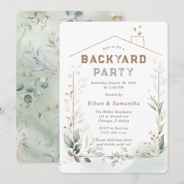 Editable Backyard Party Template (Front/Back)