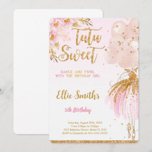 Editable Ballerina Invitation