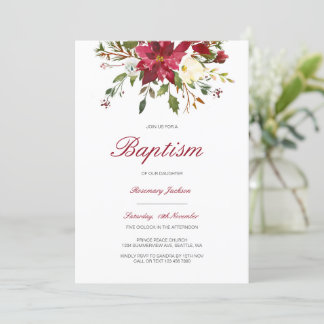 Editable Baptism Invitation, Custom Baptism Invita Invitation