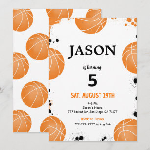 Editable Basketball Invitation