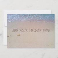 Editable Beach Scene Custom Greeting Design