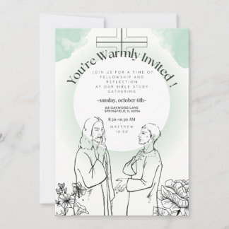 Editable bible verse Bible Study  Invitation 