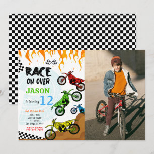 Editable Bike Photo Invitation 