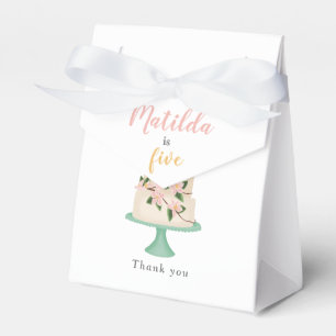 editable birthday cake party favor box