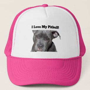 Editable Black Pitbull Trucker Hat