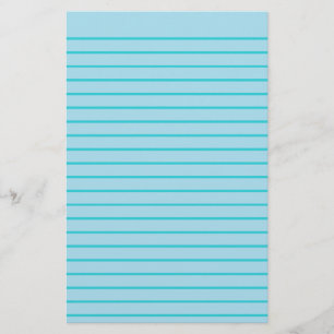 Editable Blue Decorative Lined Stationery Paper