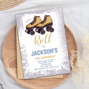 Editable Blue Skate Party Invite