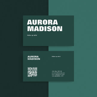 Editable Boho Business Card Template QR Code