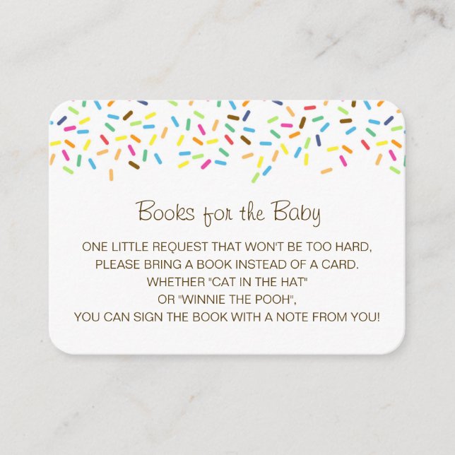 Editable Books for the Baby Insert Card (Front)