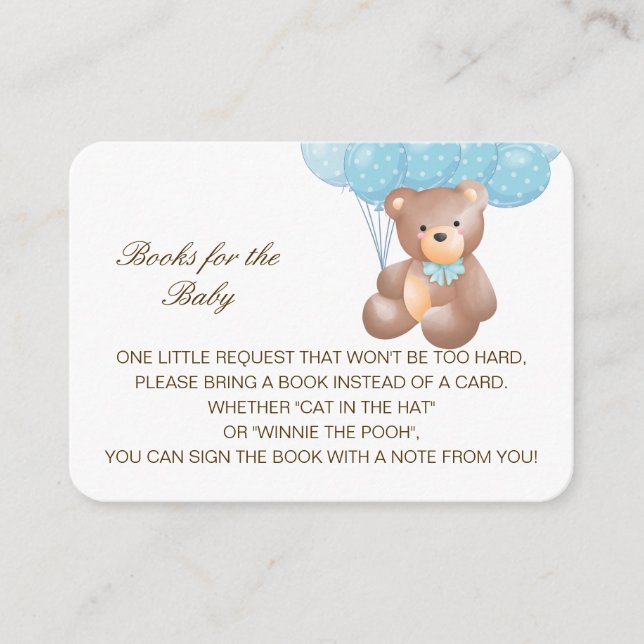 Editable Books for the Baby Insert Card (Front)