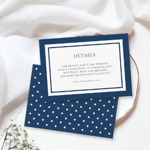 Editable Border Colour Wedding Details Enclosure Card