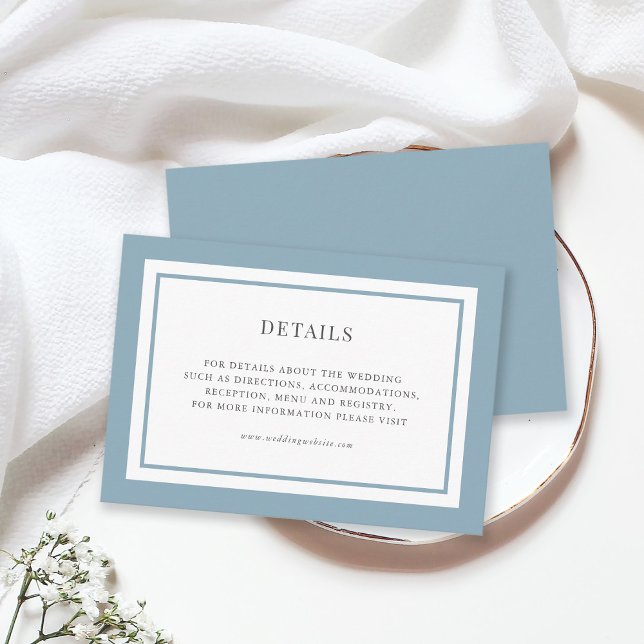 Editable Border Colour Wedding Details Enclosure Card (Creator Uploaded)