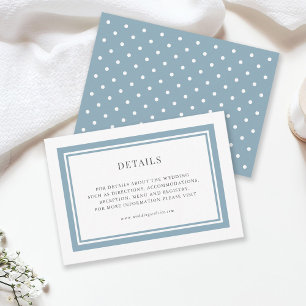 Editable Border Colour Wedding Details Enclosure Card