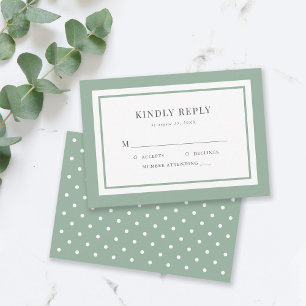 Editable Border Colour Wedding RSVP Card