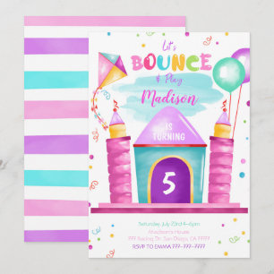 Editable Bounce Birthday Invitation