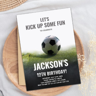 Editable Boys Sports Party Card with Classic Theme