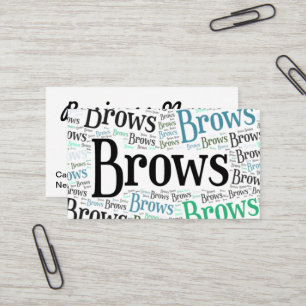 Editable Brow Artist Template Business Card