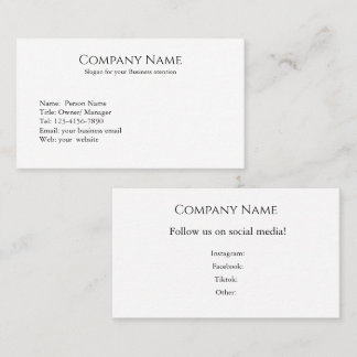 Editable Business card for any type of Business