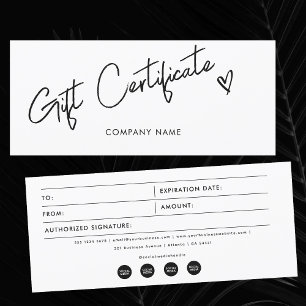 Editable Business Gift Certificate Voucher