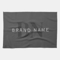 Editable Business Name (or any other text) Grey