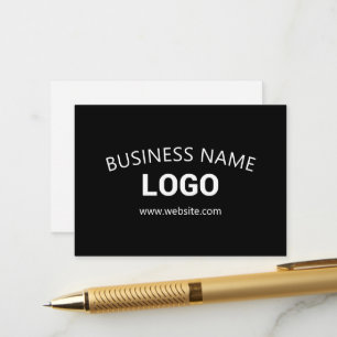 Editable Business Name, Website & Uploaded Logo Enclosure Card