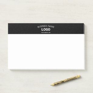Editable Business Name, Website & Uploaded Logo Post-it Notes