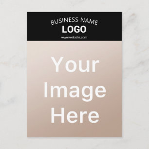 Editable Business Name, Website & Uploaded Logo Postcard