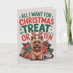 EDITABLE Cairn Terrier Funny Chien Carte de Noël
