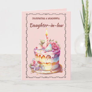Editable Cake and Candle Birthday Card