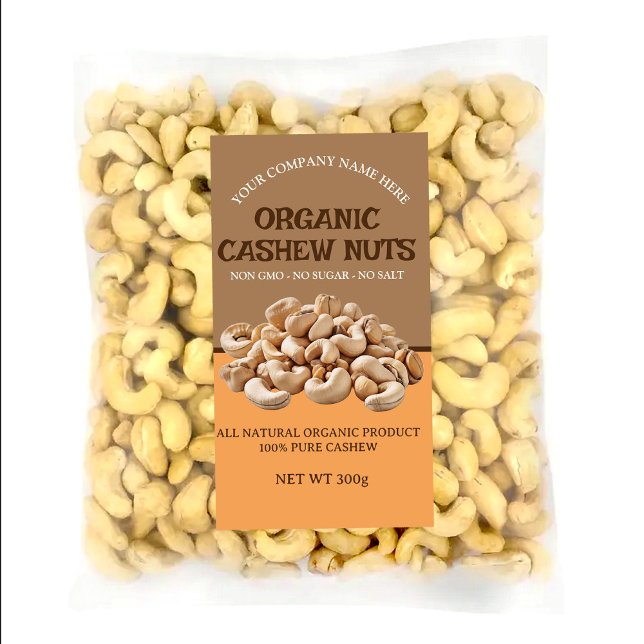 Editable Cashew Nuts Custom  Label Set (Creator Uploaded)