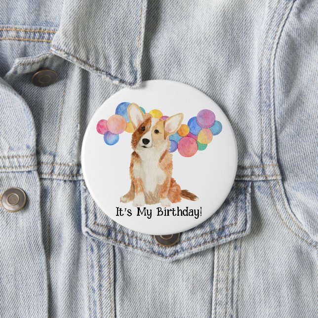 Editable "C'est mon anniversaire !" Badge (En situation)