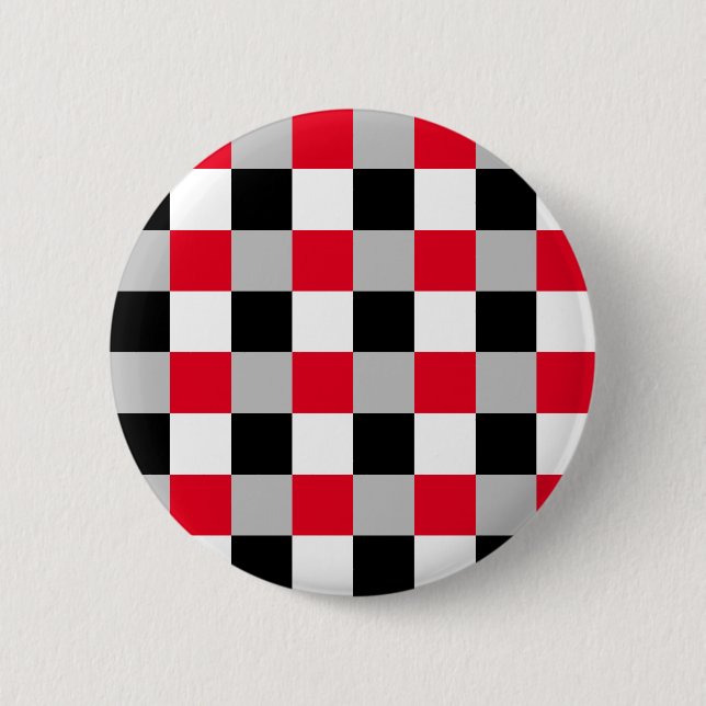 Editable chequerboard pattern 2 inch round button (Front)