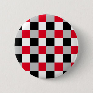 Editable chequerboard pattern 2 inch round button