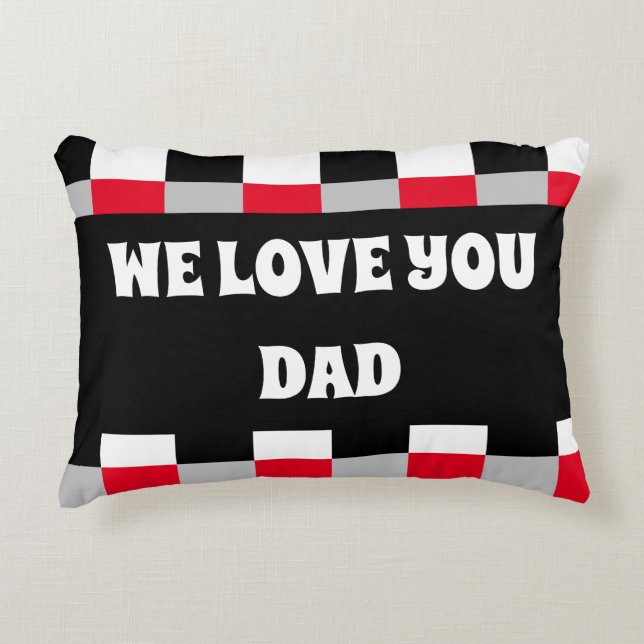 Editable chequerboard pattern accent pillow (Front)